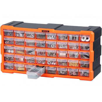 40-Drawer Storage Organizer, Plastic, Drawer Storage Cabinet for Garage Organization, Stackable Small Parts Organizer, Wall-Mounted Toolbox, for Hardware, Beads, Screws, Crafts, Building Bricks