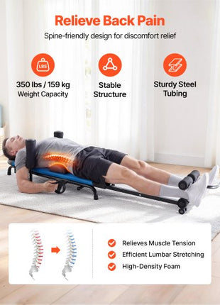 Inversion Table, 350 lbs Capacity Heavy Duty Back Inverter Stretcher, Inverted Table with Stable Structure, Adjustable Armrests, Decompression Tables for Shoulders, Neck, Back, Knees