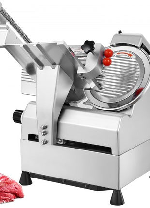 Automatic Meat Slicer, 540W Deli Slicer, 2 PCS 10" Stainless Steel Removable Blade, 0-15mm Adjustable Thickness, Child Lock Protection, Food Slicer Machine for Meat Cheese Bread for Home Use