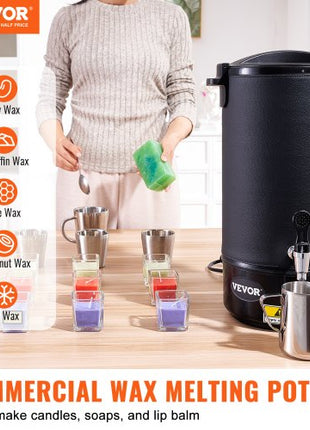 10 L Wax Melter for Candle Making, Extra Large Electric Wax Melting Pot, with Easy Pour Spout and 9-level Temp Control, Easy Clean for Candle Soap Cream Beauty Bulk Production Business or Home