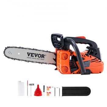Gas Chainsaw, 25.4CC 12" 1.2HP, Gasoline Powered Chain Saw, Handheld Cordless Petrol Chainsaws for Tree Wood Branch Cutting, Tree Trimming, Land Clearing, Farm Garden Ranch Forest Cutting Use