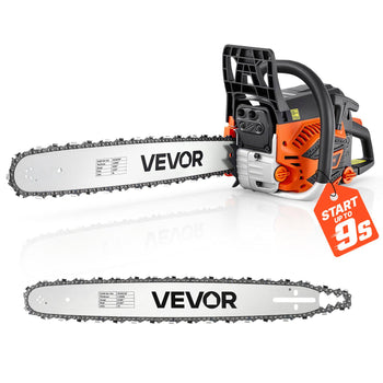 Gas Powered Chainsaw 18 & 20 Inch 58CC 3.22HP 2 Stroke Engine Saw, for Wood Cutting, Tree Trimming & Land Clearing, Throttle-Synced Choke, Power Chain Saw with Non-Slip Handle & Dual Tanks