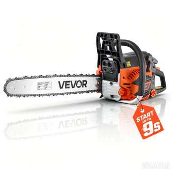 Gas Powered Chainsaw 18 Inch 52CC 2.55HP 2 Stroke Engine Gas Chainsaw, for Wood Cutting, Tree Trimming & Land Clearing, Throttle-Synced Choke, Power Chain Saw with Non-Slip Handle & Dual Tanks