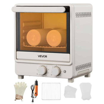 Sublimation Oven Machine, 13 Qt, Fits 20oz Tumblers, with 1 Heat Air Gun, 50 Shrink Films, 1 Tape and 2 Heat Gloves, Oven for Sublimation Blank Tumblers, Mugs, Bowls, Off-White