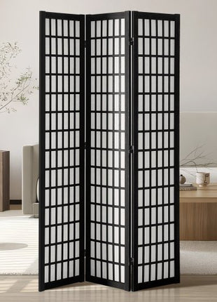 Room Divider, 3 Panel Japanese Room Divider, Wood Folding Privacy Screen Indoor, Japanese Partition Dividers Portable Decoration Screens, for Room Separation Home Office Restaurant & Bedroom