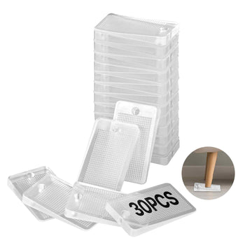 Furniture Leveling Shims, 30 PCS 1.97 x 1.16 x 0.22 inch Non-Skid Clear Plastic Pads, Easy-to-Cut Furniture Leveler, Ideal Shim Leveler for Couch, Refrigerator, Table Legs to Avoid Wobbling