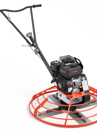 Power Trowel, 34.8 inch Trowel Diameter Concrete Finishing Machine, 5.5HP Engine, 4 Blades, Adjustable Pitch, Gas-Powered Walk-Behind Cement Surface Finisher for Smooth Floors, Construction