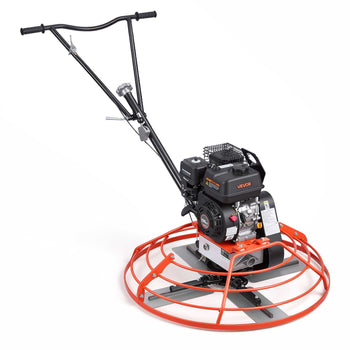 Power Trowel, 34.8 inch Trowel Diameter Concrete Finishing Machine, 5.5HP Engine, 4 Blades, Adjustable Pitch, Gas-Powered Walk-Behind Cement Surface Finisher for Smooth Floors, Construction