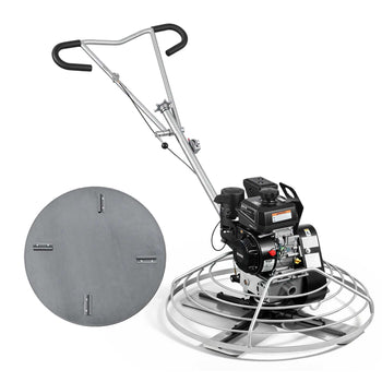 Power Trowel, 38 inch Concrete Finishing Machine with Float Pan, 7HP Kohler Engine, 4 Blades, Adjustable Pitch, Gas-Powered Walk-Behind Cement Surface Finisher for Smooth Floors, Construction