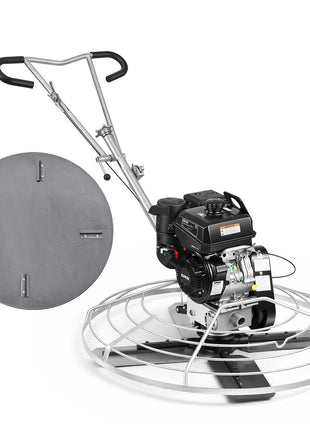 Power Trowel, 46 inch Concrete Finishing Machine with Float Pan, 9.5HP Kohler Engine, 4 Blades, Adjustable Pitch, Gas-Powered Walk-Behind Cement Surface Finisher for Smooth Floors, Construction