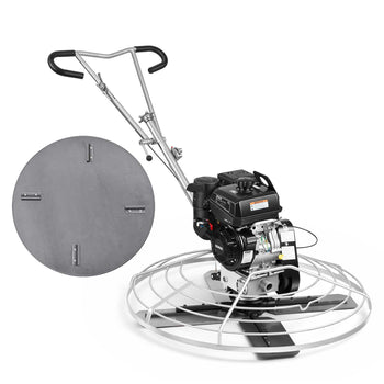 Power Trowel, 46 inch Concrete Finishing Machine with Float Pan, 9.5HP Kohler Engine, 4 Blades, Adjustable Pitch, Gas-Powered Walk-Behind Cement Surface Finisher for Smooth Floors, Construction