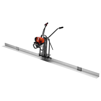 Concrete Power Screed Gas-Powered Leveling Tool 12 ft Aluminum Board, 1.16HP Engine, 4 Stroke Vibrating Screed, Handle Height Adjustable, Support Legs for Patio, Driveway, Floor Finishing