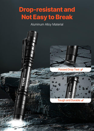 Pen Light, 2-Pack 100 Lumens Pocket Flashlight with Clip, IPX4 Waterproof Portable Penlight, Compact and Lightweight for Tight Spaces, Work, Inspection, Emergency, Mechanics, Outdoor Use