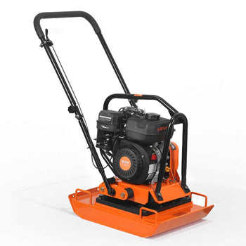 Plate Compactor, 7 HP 196CC Gas Engine, 5400 VPM Vibrating Ground Rammer, 4440 lbs Compaction Force, 23 x 18 in Plate, Walk Behind Compactor for Paver Landscaping, Asphalt, Foundation, Soil