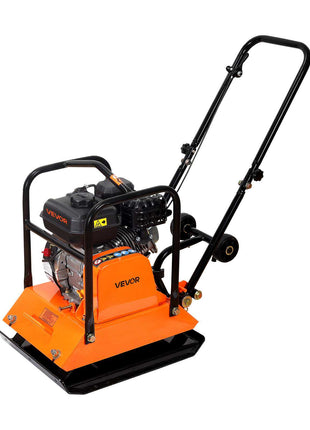 Plate Compactor, 6.5 HP 196CC Gas Engine, 5700 VPM Vibrating Ground Rammer, 4047 lbs Compaction Force, 21 x 16 in Plate, Walk Behind Compactor for Paver Landscaping, Asphalt, Foundation, Soil