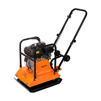 Plate Compactor, 6.5 HP 196CC Gas Engine, 5700 VPM Vibrating Ground Rammer, 4047 lbs Compaction Force, 21 x 16 in Plate, Walk Behind Compactor for Paver Landscaping, Asphalt, Foundation, Soil