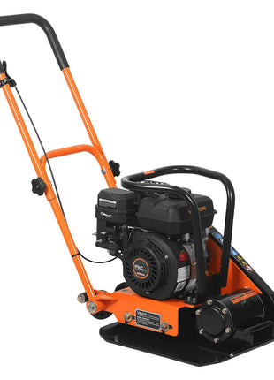 Plate Compactor, 6.5 HP 196CC Gas Engine, 5600 VPM Vibrating Ground Rammer, 2360 lbs Compaction Force, 20.1 x 15 in Plate, Walk Behind Compactor for Paver Landscaping, Asphalt, Foundation, Soil