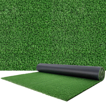 Artificial Grass, 10 x 3 ft Fake Grass Turf Rug, 0.6 in Pile Height Realistic Synthetic Lawn Carpet Roll Mat, Easy Clean Drainage Holes for Patio, Garden, Balcony, Outdoor Indoor Decor, Green