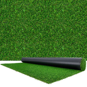 Artificial Grass, 10 x 6.5 ft Fake Grass Turf Rug, 1.38 in Pile Height Realistic Synthetic Lawn Carpet Roll Mat, Easy Clean Drainage Holes for Patio, Garden, Balcony, Outdoor Indoor Decor, Green