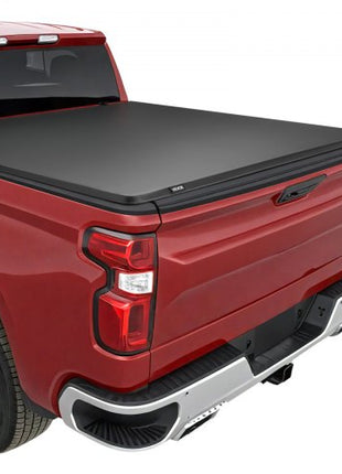Soft Roll-Up Truck Bed Tonneau Cover, Compatible with 2019-2025 Chevy Silverado/GMC Sierra 1500 New Body, Fits 5.8 ft (5 ft 9 in/69.3 in) Bed, PVC Tonneau Cover with Aluminum Alloy Support Bars
