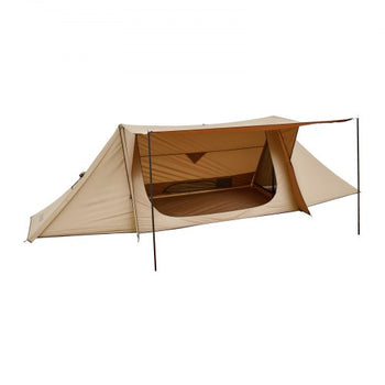 Camping Hot Tent, Lightweight Bushcraft Tent with Stove Jack & 2 Tarp Poles, Waterproof Winter Hot Tents Shelters, Portable 4 Season Tents for 2 Persons Hiking Fishing Hunting Backpacking