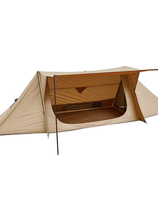 Camping Hot Tent, Lightweight Bushcraft Tent with Stove Jack & 2 Tarp Poles, Waterproof Winter Hot Tents Shelters, Portable 4 Season Tents for 2 Persons Hiking Fishing Hunting Backpacking