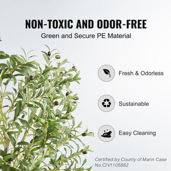 Non-toxic green PE material case with fresh olive leaves design, sustainable and easy to clean.