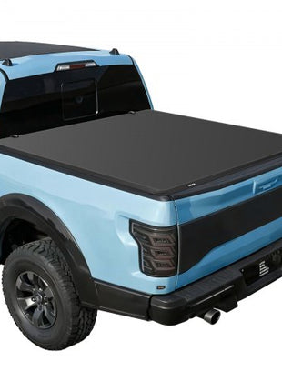 Soft Tri-Fold Truck Bed Tonneau Cover, Compatible with 2016-2023 Toyota Tacoma (Excl. Trail Edition) 5 ft (60.5 in) Bed with Track Rail System, Fleetside, Waterproof Folding Truck Tonneau Cover