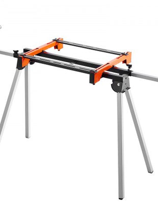 Miter Saw Stand, 300lbs Load Capacity Steel Collapsible Stand for Miter Saw with One-piece Mounting Brackets Clamps, Adjustable Height and Length, Portable Compact and Folding Miter Saw Stand