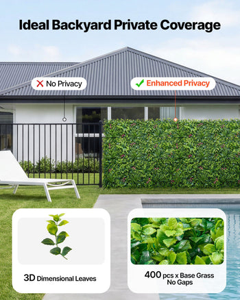 Artificial Plant Wall, 16PCS 20 x 20 in Artificial Boxwood Panels, Greenery Backdrop Privacy Hedge Fence with Sun Protection, Fake Grass Wall Screen for Wedding, Indoor, Outdoor Garden, Backyard