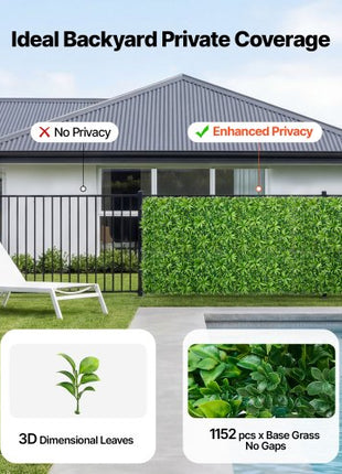 Artificial Plant Wall, 40 x 120 in Artificial Boxwood Panels, Sun Protection Greenery Backdrop Privacy Hedge Fence, Fake Grass Screen for Wedding, Indoor, Outdoor Garden, Backyard (1 PC)