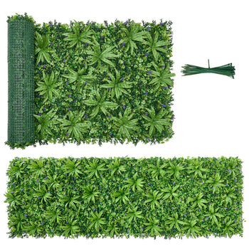 Artificial Plant Wall, 40 x 120 in Artificial Boxwood Panels, Sun Protection Greenery Backdrop Privacy Hedge Fence, Fake Grass Screen for Wedding, Indoor, Outdoor Garden, Backyard (1 PC)
