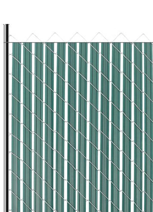 Bottom Locking Privacy Slats, Double-Wall Vertical Bottom-Locking Slats with Wings for Chain-Link Fence, High-Density HDPE Chain Link Slats Ideally Fit 4' High Fence for Garden and Farm(Green)
