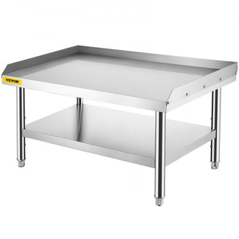 Stainless Steel Equipment Grill Stand, 48 x 30 x 24 Inches Stainless Table, Grill Stand Table with Adjustable Storage Undershelf, Equipment Stand Grill Table for Hotel, Home, Restaurant Kitchen