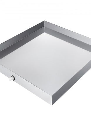 32 x 30 x 2.5 Inch Washing Machine Pan 18 GA Thickness Galvanized Steel Heavy Duty Compact Washer Drip Tray with Drain Hole & Hose Adapter