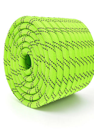 Double Braided Polyester Rope 1/2 in x 120 ft Arborist Rigging Rope, for Tree Work, Heavy Duty 11 Strands, 3700 lbs High Breaking Strength, Outdoor Climbing Towing Swing Pulling Cord, Green