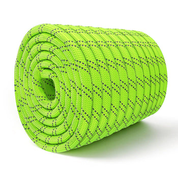 Double Braided Polyester Rope 3/4 in x 220 ft Arborist Rigging Rope, for Tree Work, Heavy Duty 26 Strands, 19400 lbs High Breaking Strength, Outdoor Climbing Towing Swing Pulling Cord, Green
