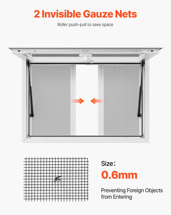 Concession Window 36x24 in, Aluminum Alloy Service Window for Food Truck, Up to 85 Degrees Stand Serving Window with 2 Sliding Windows, Awning Door, and Drag Hook, for Concession Trailers