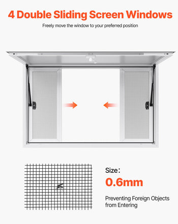 Concession Window 53x33 in, Aluminum Alloy Service Window for Food Truck, Up to 85 Degrees Stand Serving Window with 4 Sliding Windows, Awning Door, and Drag Hook, for Concession Trailers