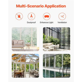 Window Screen Replacement, 100 ft × 96 in Window Screen Mesh, DIY Adjustable Fiberglass Screen Mesh - Durable, Washable & Easy to Install, Window Screen Repair Kit for Patio Porch Door Windows