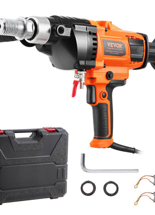 Core Drill Machine, 0.8-6.3in Drilling Diameter Handheld Diamond Core Drill Rig with Carrying Case, 2000W Rugged Concrete Core Drill, Wet and Dry Use, For Drilling Concrete and Mixing Paint