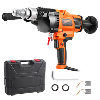 Core Drill Machine, 0.8-6.3in Drilling Diameter Handheld Diamond Core Drill Rig with Carrying Case, 2000W Rugged Concrete Core Drill, Wet and Dry Use, For Drilling Concrete and Mixing Paint