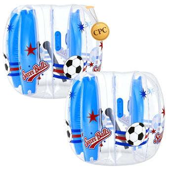 2-Pack Inflatable Bumper Balls 4FT Human Bubble for Teens Transparent, for Backyard, Camping, Picnic, Park, Lawn, and Outdoor Team Gameplay, Thickened PVC Material, Sumo Hamster Ball with Handle