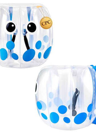 2-Pack Inflatable Bumper Balls 4FT Human Bubble for Teens Blue, for Backyard, Camping, Picnic, Park, Lawn, and Outdoor Team Gameplay, Thickened PVC Material, Sumo Hamster Ball with Handle