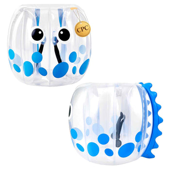 2-Pack Inflatable Bumper Balls 4FT Human Bubble for Teens Blue, for Backyard, Camping, Picnic, Park, Lawn, and Outdoor Team Gameplay, Thickened PVC Material, Sumo Hamster Ball with Handle