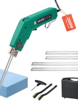 Hot Knife Foam Cutter, 200W Electric Foam Cutting Tool, 122? - 932? Adjustable Styrofoam Cutter with 6" & 8" Cutting Blades for KT Board, Polyethylene, Sponge, Rubber - Tool Box Included