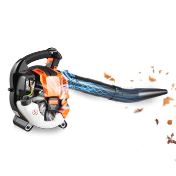 Gas Leaf Blower, 25.4CC 4-Stroke Gas Powered Handheld Leaf Blower with 0.75L Fuel Tank, 340 CFM Air Volume, 130 MPH Air Speed, Ideal for Lawn Care, Leaves Cleaning, Yard Debris & Snow Removal