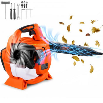 Leaf Blower, 26CC 2-Cycle Handheld Leaf Blower with A Fuel Tank, 2-in-1 Blower 425CFM Air Volume 156MPH Speed, Ideal for Lawn Care, Leaf Cleaning, and Snow Removal