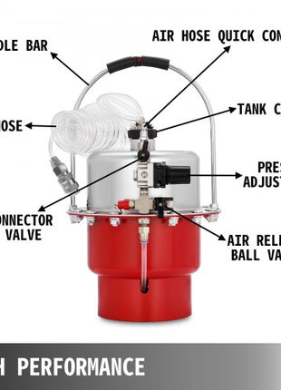 Pneumatic Air Pressure Bleeder Tool Kit Brake Bleeding Garage Workshop Mechanics