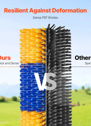 Livestock Scratching Brush, 4 Pcs Horse Brush with 8 Screws, 17.1 x 7.5 in Cow Scratcher, for Back Itch Relief & Keep Cleaning, Grooming & Scratching Post Brush for Horse, Pig, Cattle Supplies